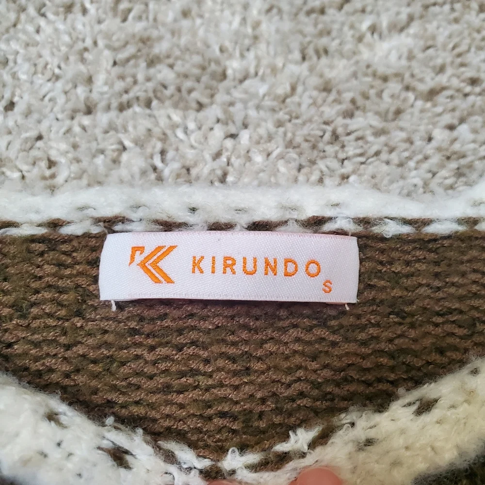 Kirundo Olive Green Sweater, Women's S (Baggy Fit), Slouchy Knit Jumper, EUC - Picture 6 of 9